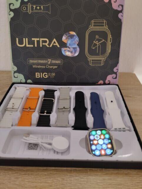 2024 7 Watch Straps New Watch10 Ultra 3 Smartwatch 2.2HD Amoled Circular Screen ECG Monitoring Reloj inteligente Wristwatch 